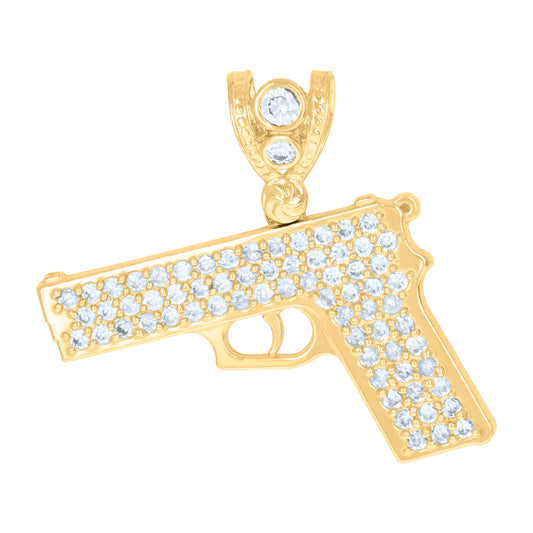 10Kt Gold Cz Pendant