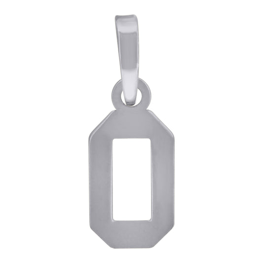 925 Sterling Silver Number Pendant "0"