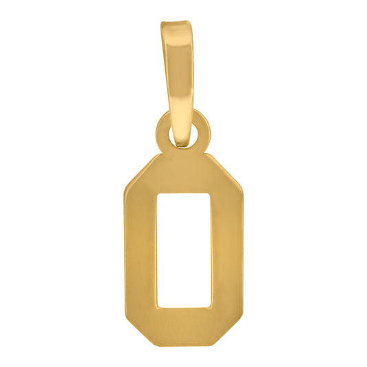 925 Sterling Silver Number Pendant "0"