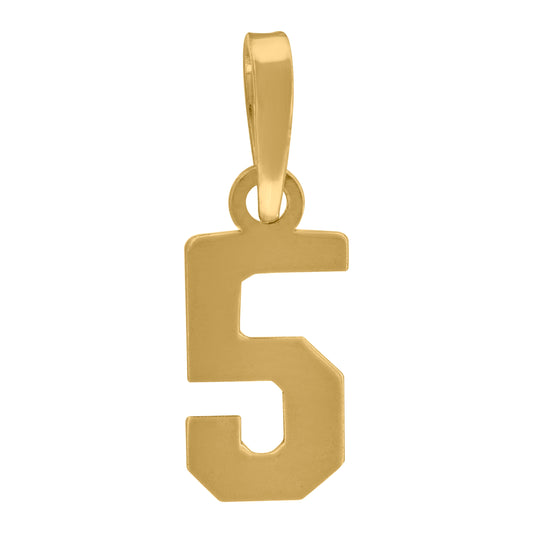 925 Sterling Silver Number Pendant "5"