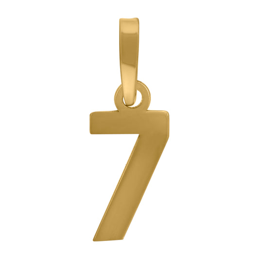 925 Sterling Silver Number Pendant "7"