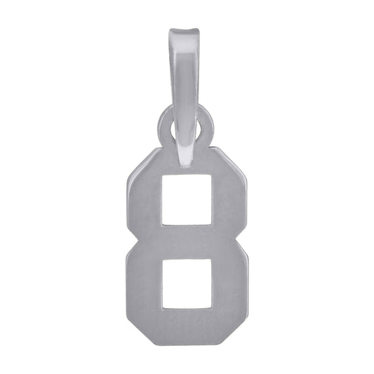 925 Sterling Silver Number Pendant "8"