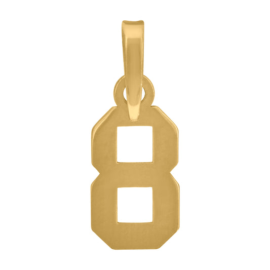 925 Sterling Silver Number Pendant "8"