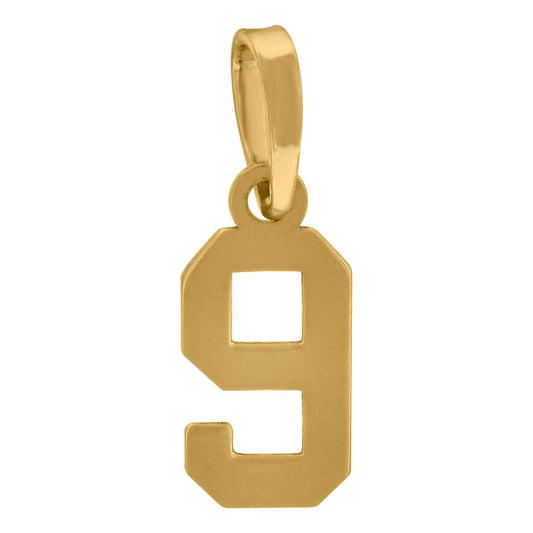 925 Sterling Silver Number Pendant "9"