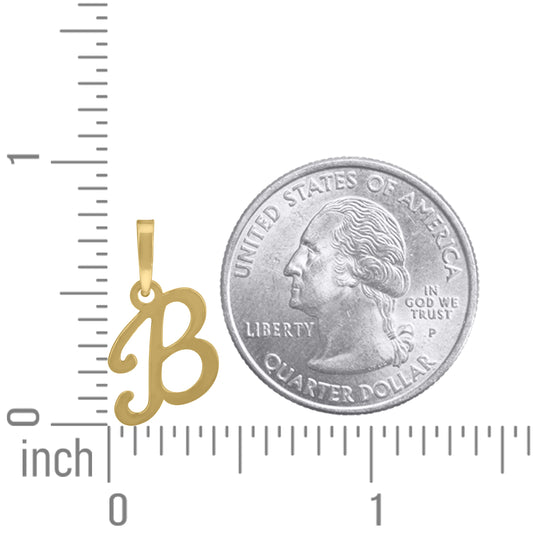 925 Sterling Silver "B" Initial Pendant