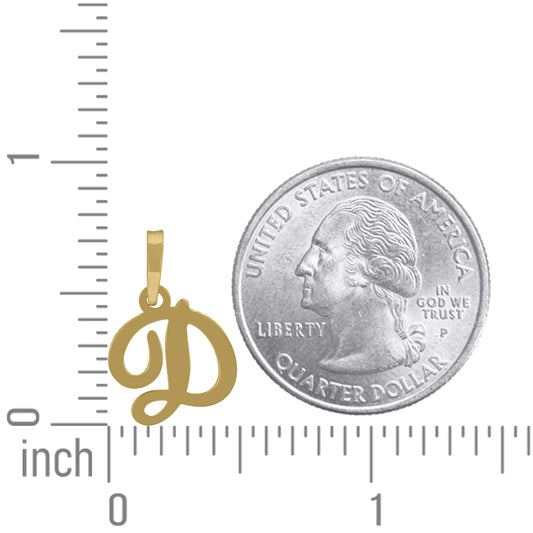 925 Sterling Silver "D" Initial Pendant