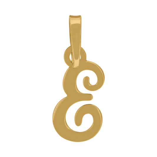 925 Sterling Silver "E" Initial Pendant