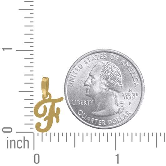 925 Sterling Silver "F" Initial Pendant