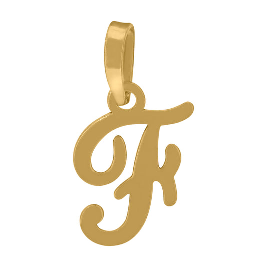 925 Sterling Silver "F" Initial Pendant