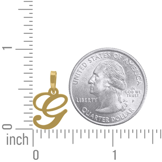 925 Sterling Silver "G" Initial Pendant