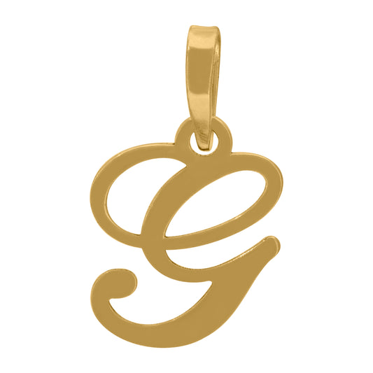 925 Sterling Silver "G" Initial Pendant