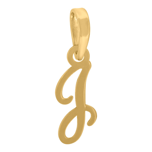 925 Sterling Silver "J" Initial Pendant
