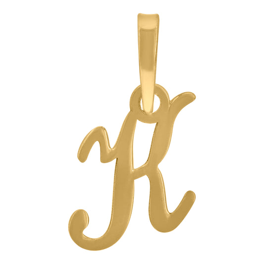 925 Sterling Silver "K" Initial Pendant