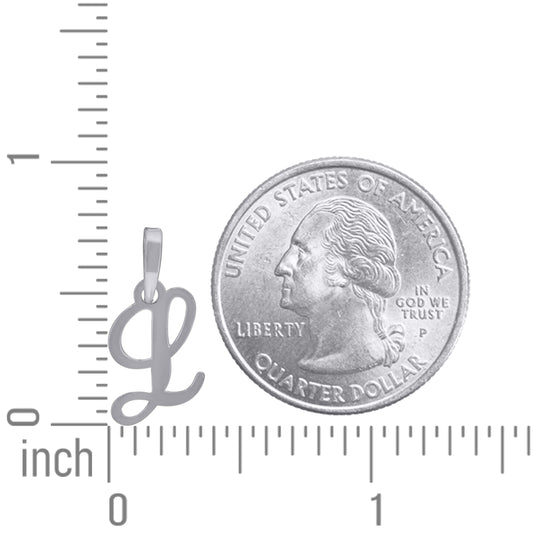 925 Sterling Silver "L" Initial Pendant