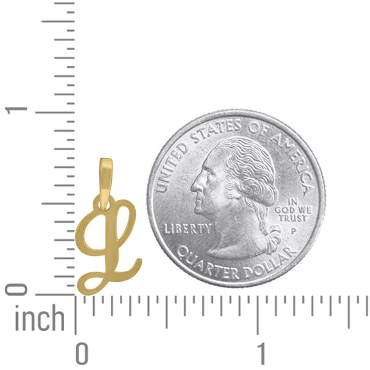 925 Sterling Silver "L" Initial Pendant