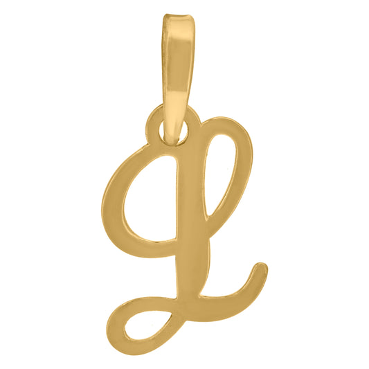 925 Sterling Silver "L" Initial Pendant