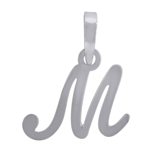 925 Sterling Silver "M" Initial Pendant