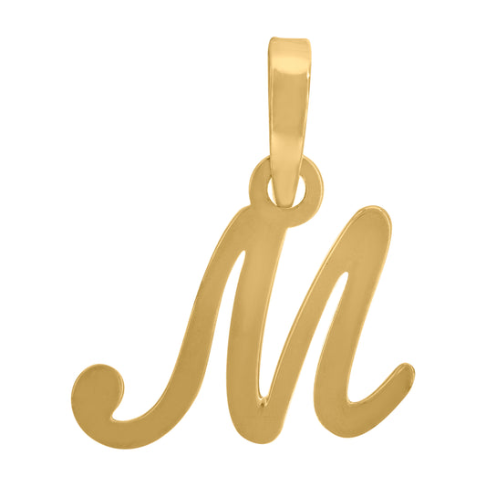 925 Sterling Silver "M" Initial Pendant