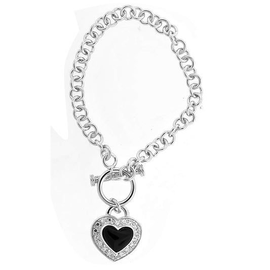925-Cz Heart Bracelet