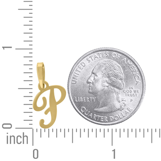 925 Sterling Silver "P" Initial Pendant