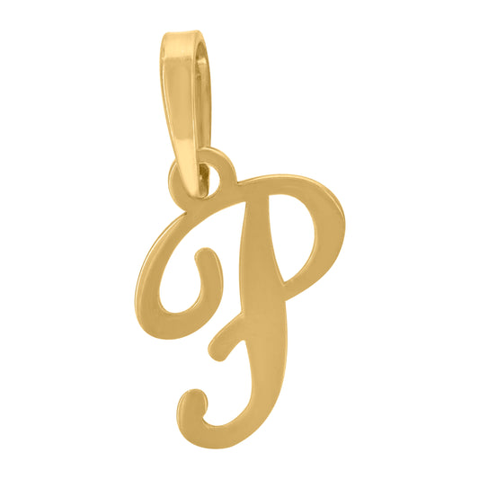 925 Sterling Silver "P" Initial Pendant