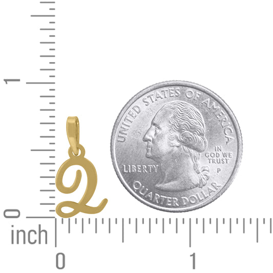 925 Sterling Silver "Q" Initial Pendant