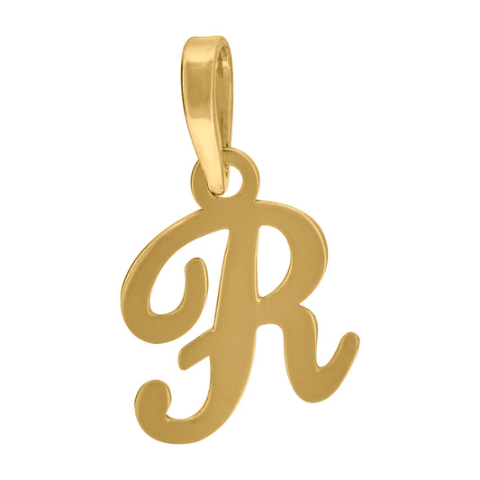 925 Sterling Silver "R" Initial Pendant