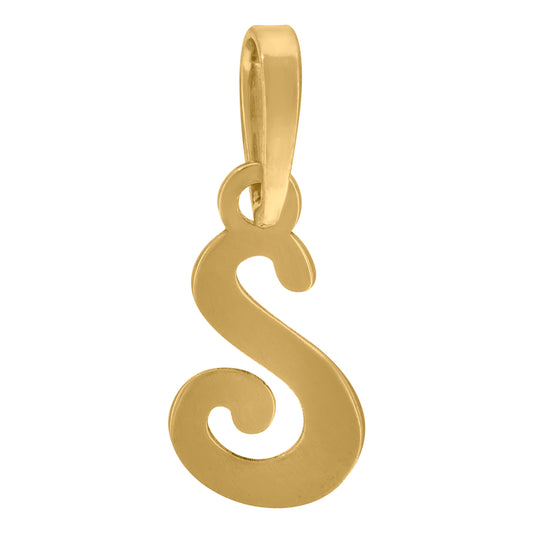 925 Sterling Silver "S" Initial Pendant