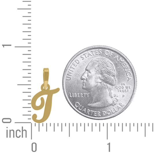 925 Sterling Silver "T" Initial Pendant
