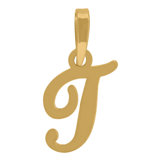 925 Sterling Silver "T" Initial Pendant