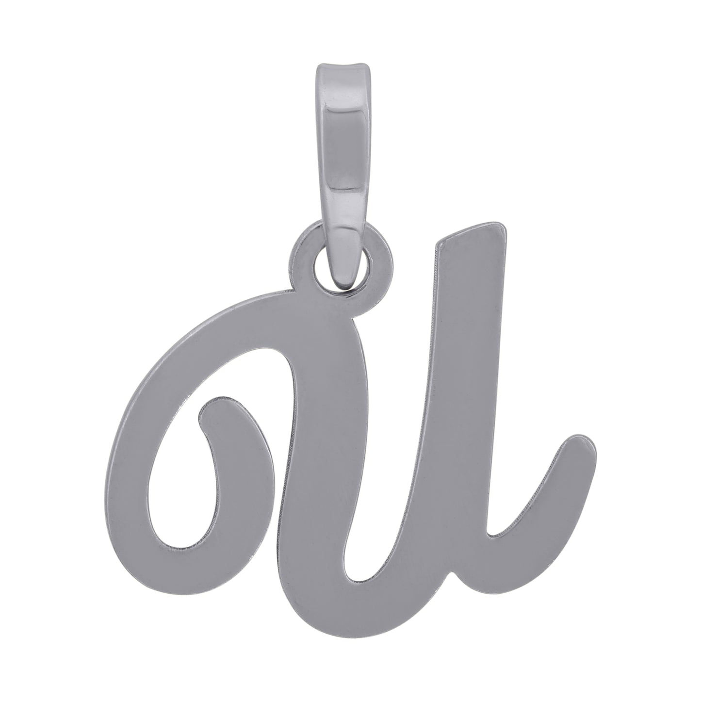 925 Sterling Silver "U" Initial Pendant