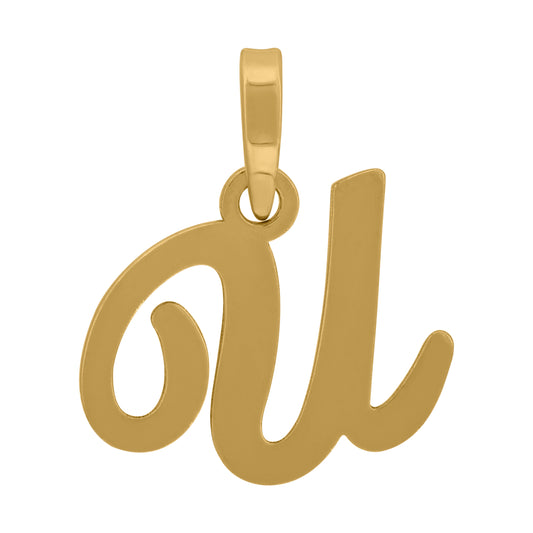 925 Sterling Silver "U" Initial Pendant