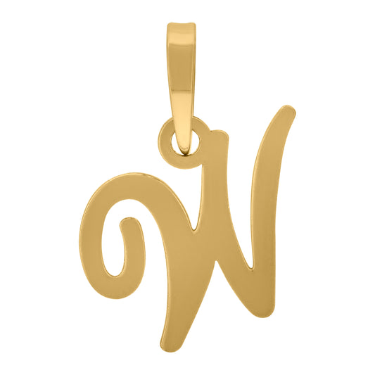 925 Sterling Silver "W" Initial Pendant
