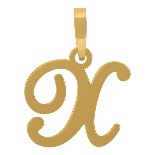 925 Sterling Silver "X" Initial Pendant