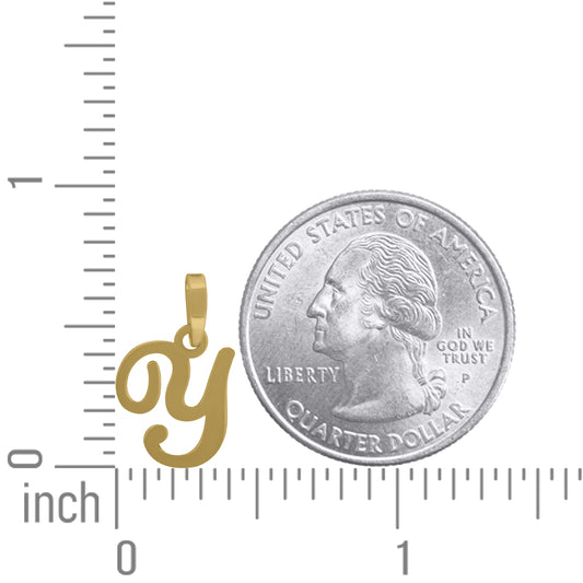 925 Sterling Silver "Y" Initial Pendant