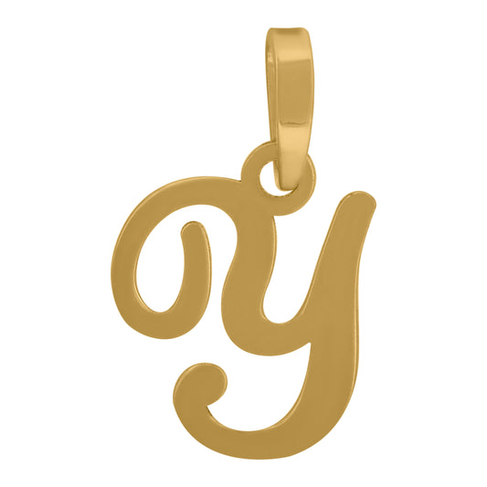 925 Sterling Silver "Y" Initial Pendant