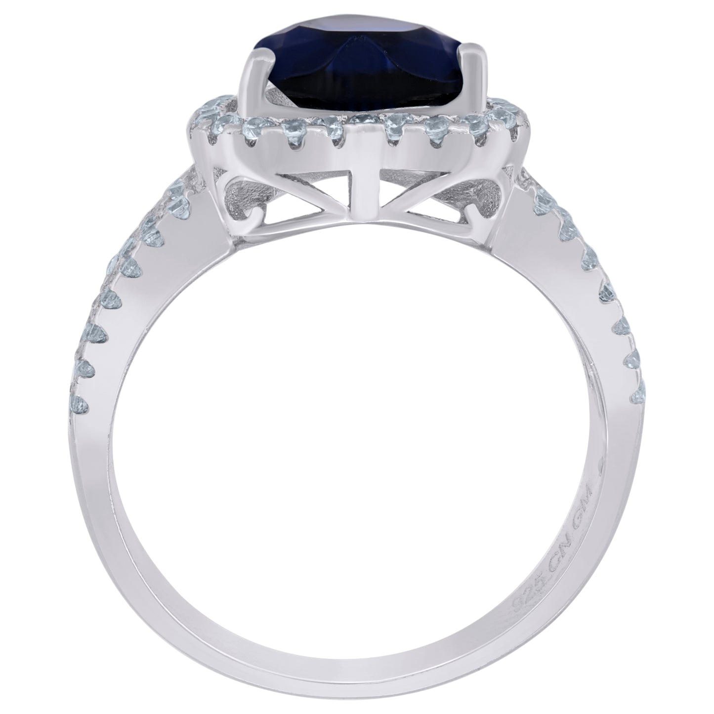925 Sterling Silver Cz Heart Ring Sz6
