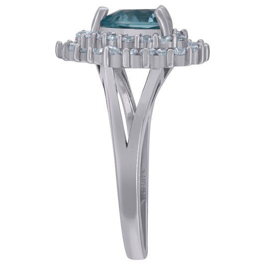 925 Sterling Silver Cz Heart Ring Sz6