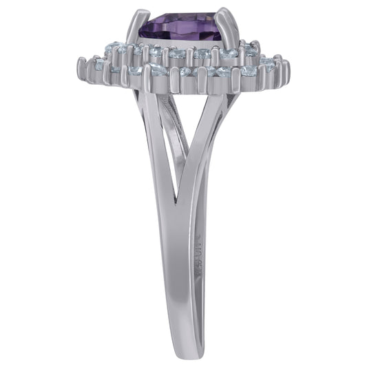 925 Sterling Silver Cz Heart Ring Sz6