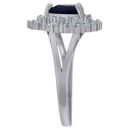 925 Sterling Silver Cz Heart Ring Sz6