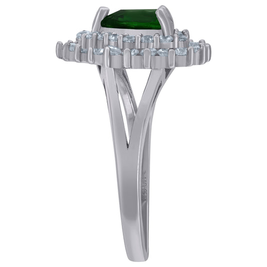 925 Sterling Silver Cz Heart Ring Sz6
