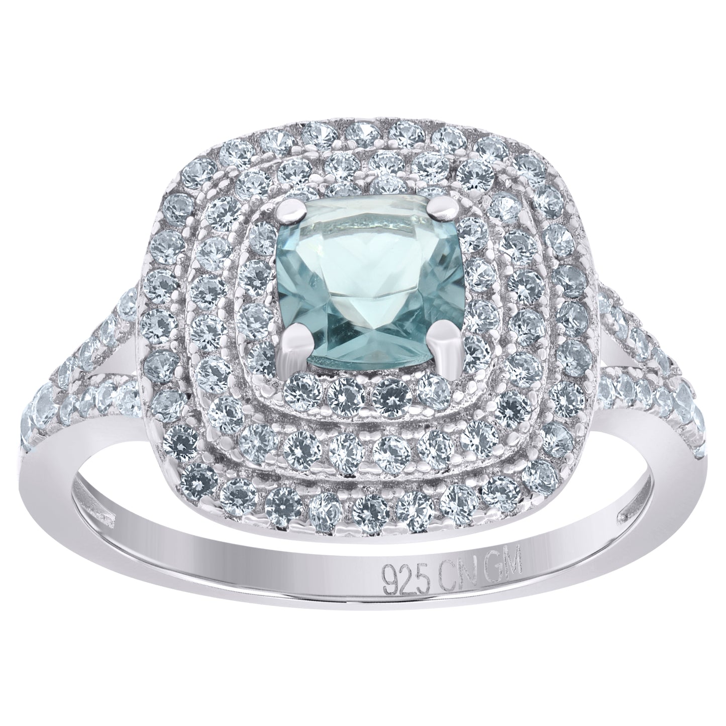 925 Sterling Silver Cz Ring Sz6