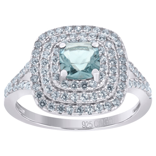925 Sterling Silver Cz Ring Sz6