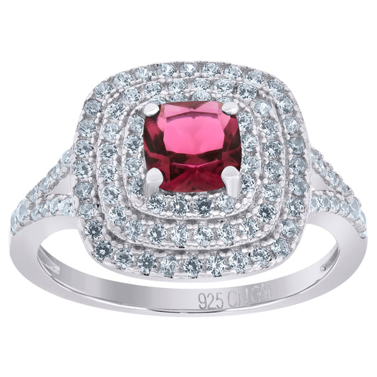 925 Sterling Silver Cz Ring Sz6