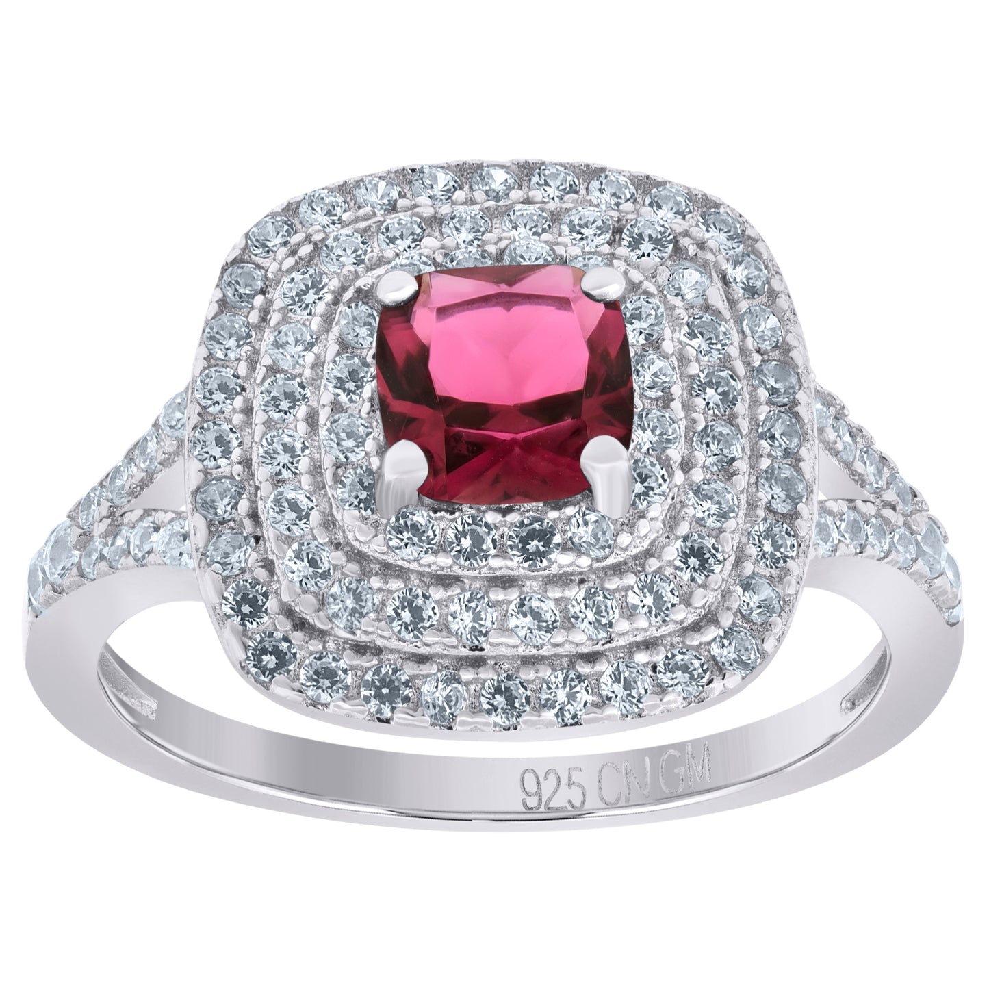 925 Sterling Silver Cz Ring Sz6