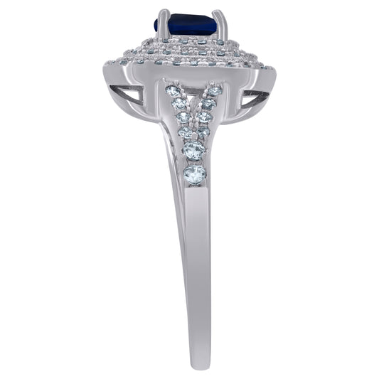 925 Sterling Silver Cz Ring Sz6