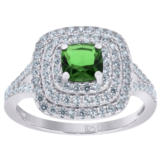 925 Sterling Silver Cz Ring Sz6
