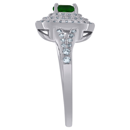 925 Sterling Silver Cz Ring Sz6