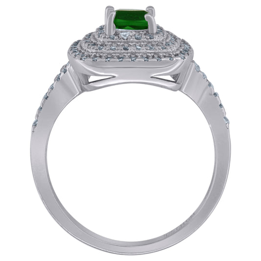 925 Sterling Silver Cz Ring Sz6