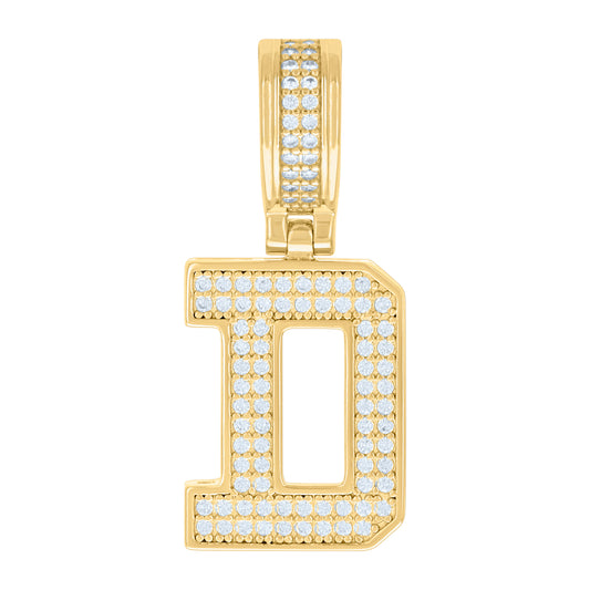 925 Sterling Silver Pendant Inital Letter "D"